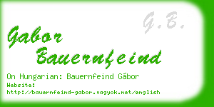 gabor bauernfeind business card